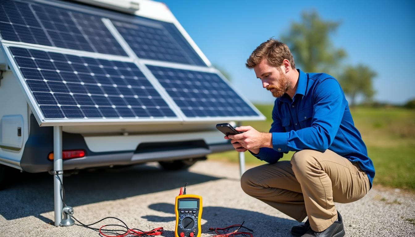 découvrez comment vérifier facilement le bon fonctionnement de votre panneau solaire en camping-car grâce à la mesure des ampères. suivez nos conseils pratiques pour optimiser votre installation solaire en voyage.