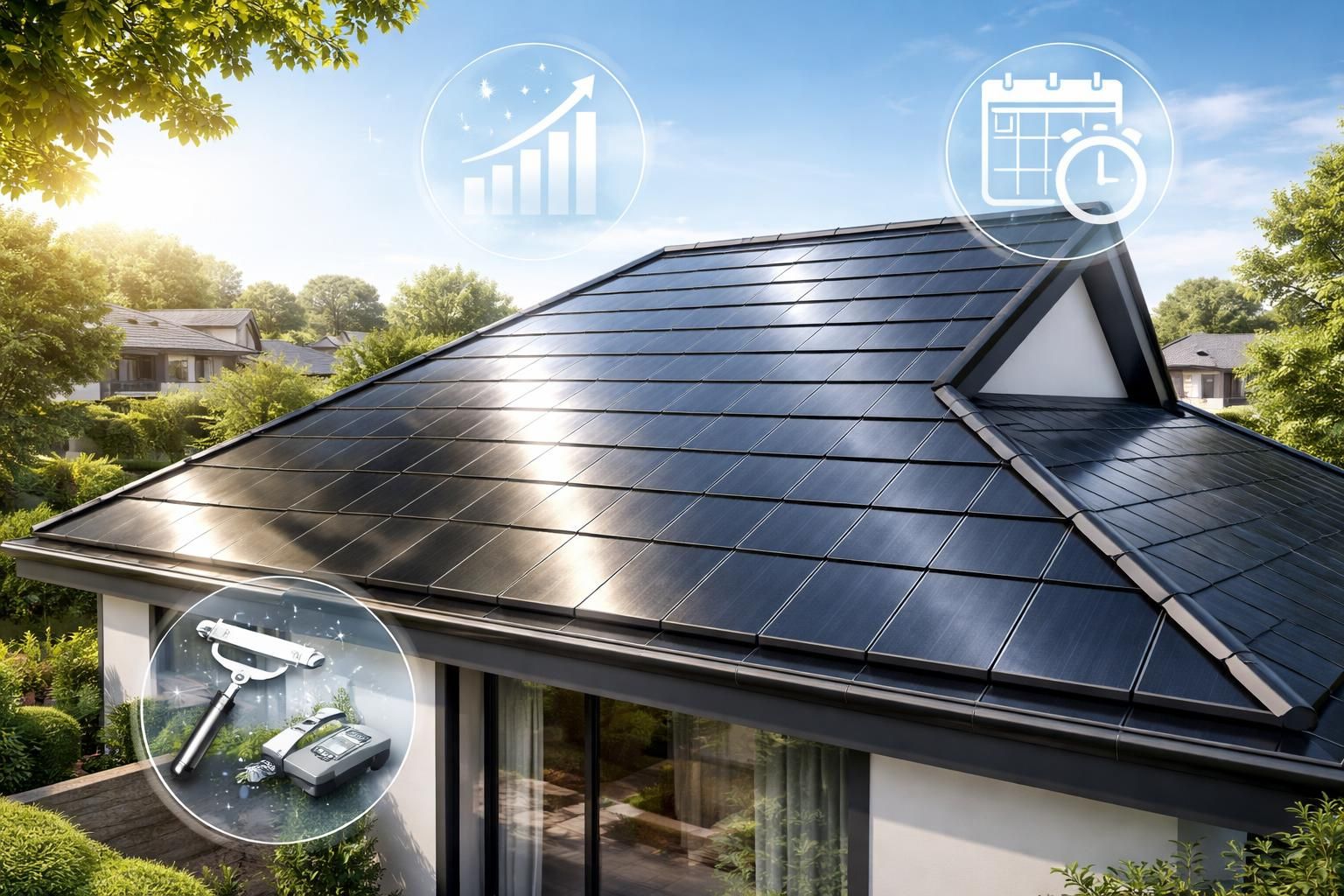 découvrez tout sur les tuiles photovoltaïques : leur rendement énergétique, leur durée de vie et les conseils d'entretien pour optimiser leur performance et longévité.