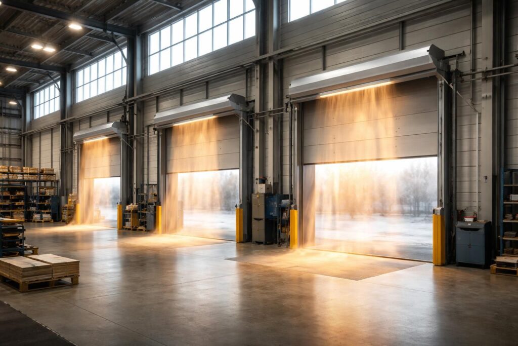 Rideaux d’air chaud industriels : un investissement rentable pour réduire vos coûts énergétiques